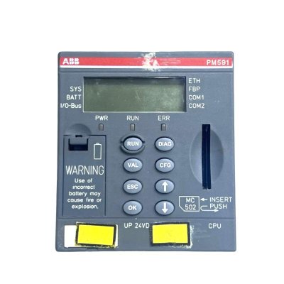 ABB PM591-ETH 1SAP150100R0271 AC500 PLC Processor Module
